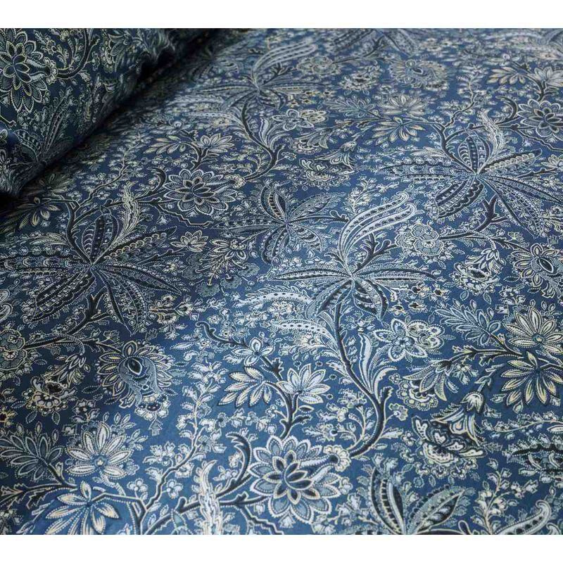 Pottery Barn Merrit Paisley Duvet Cover Blue Multi - Queen image number 1